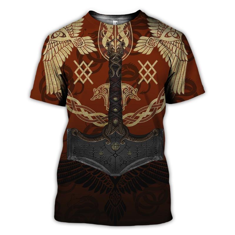 Printed Trend Men's T-shirt 3D T-shirt Fashion Digital Printed Short Sleeve Shirt