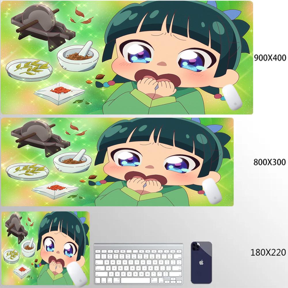 Große Mauspads Laptop Gaming Zubehör Computer Gamer Anime Tastaturunterlage Mauspads Schreibtisch Die Apotheker-Tagebücher Mauspads