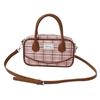 Koreanische Version Mode Handtasche kleine Tasche Damen 2025 neue Leinwand kariert kleine quadratische Tasche Schulter Umhängetasche