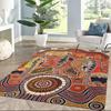 Aboriginal Art Dreamtime Floor Mats for Living Room, Bedroom and Room Decoration Are Suitable for Gifts.