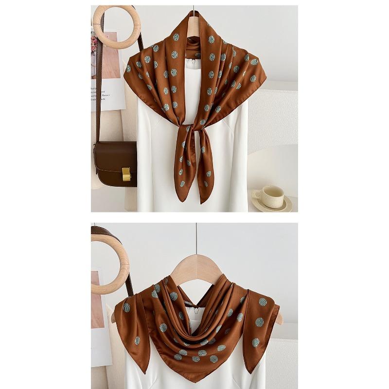 Classic Polka Dot Triangle Scarf Women Spring Summer Versatile Decorative Fashion Scarf