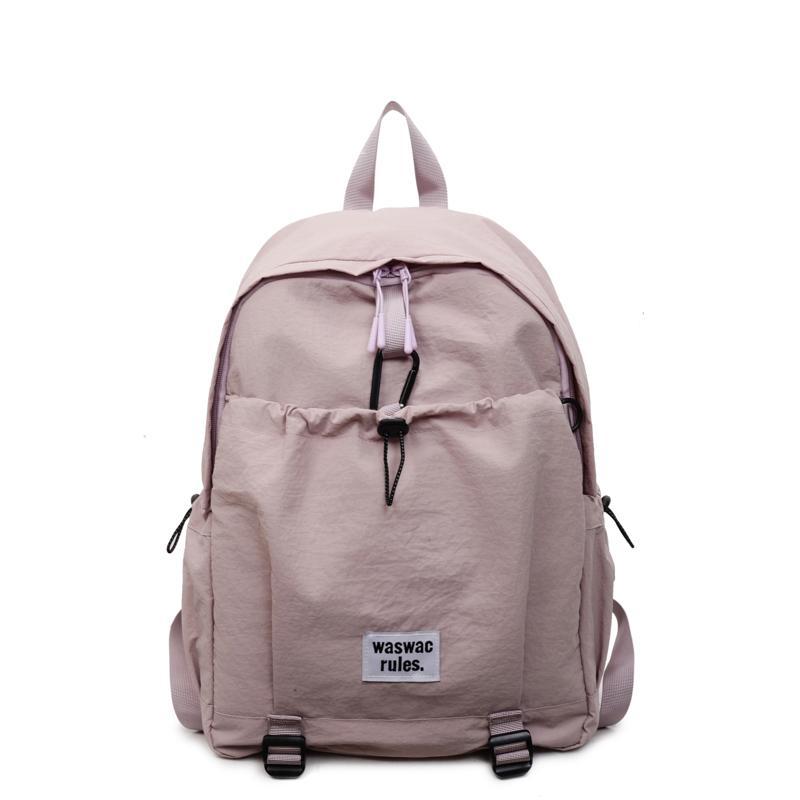 Schoolbag Canvas Backpack Women's Large Capacity Casual Korean Edition Student Class School Bag Simple Trend Mountaineering Bag Travel Backpack