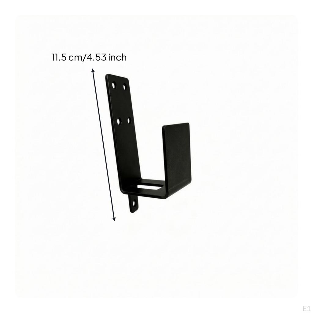 Wall-Mounted Bracket Black Brackets Long-Lasting for Gate