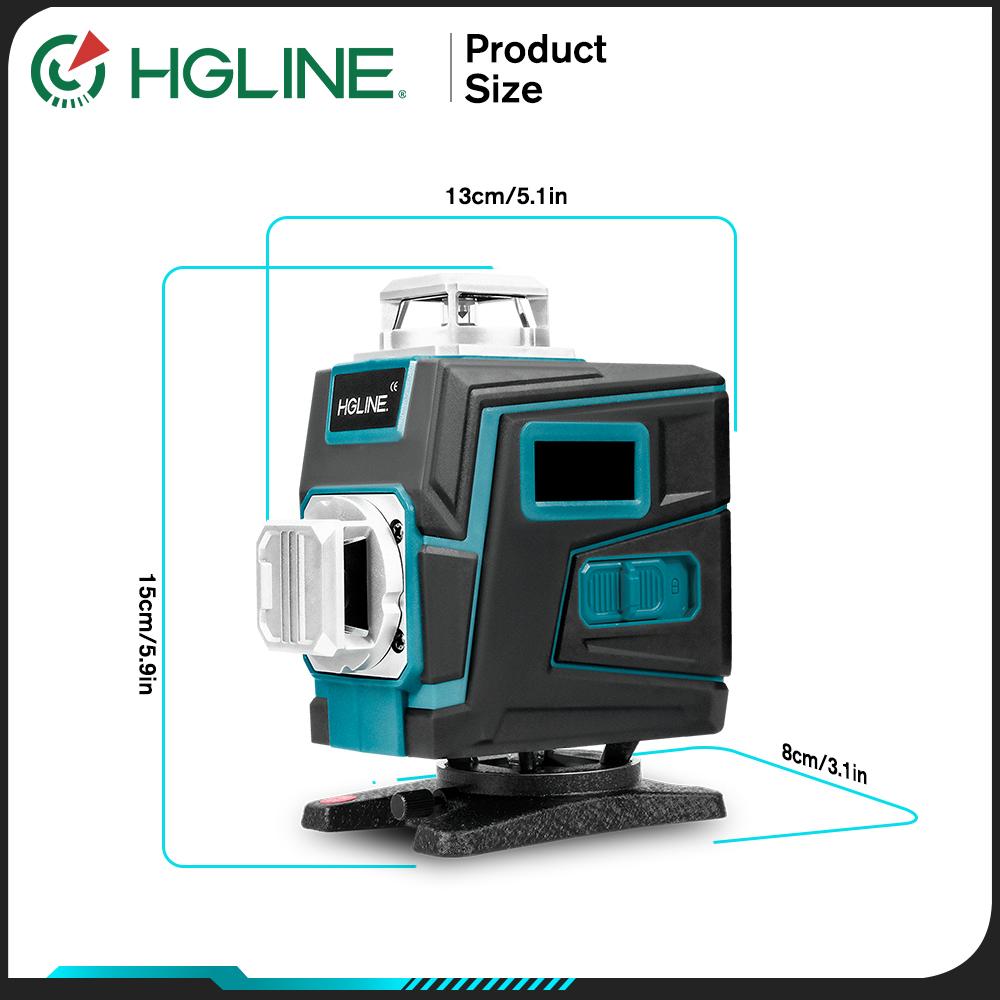 HGLINE 16 4D Lines Laser Level With APP Remote Control Selfleveling 360 Horizontal & Vertical Laser Level Construction Tool