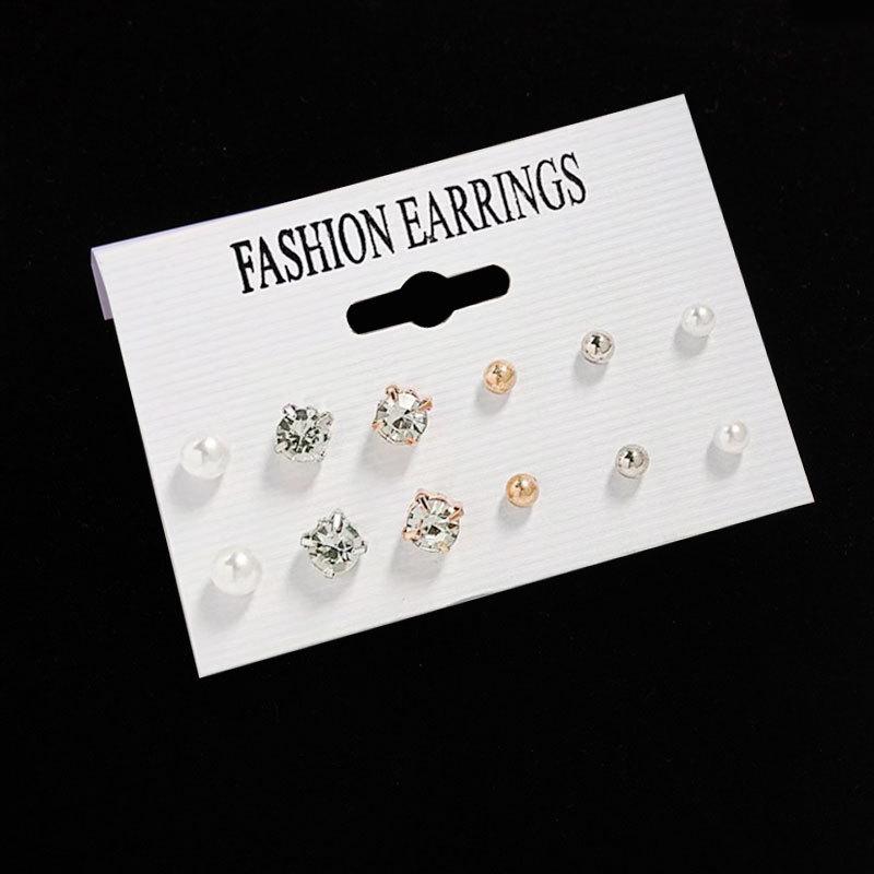 

Корейский Академический Стиль Серьги-Гвоздики с Цирконами и Жемчугом, Набор из 4 Штук - Модные Нишевые Дизайны, Ощущение Легкой Роскоши