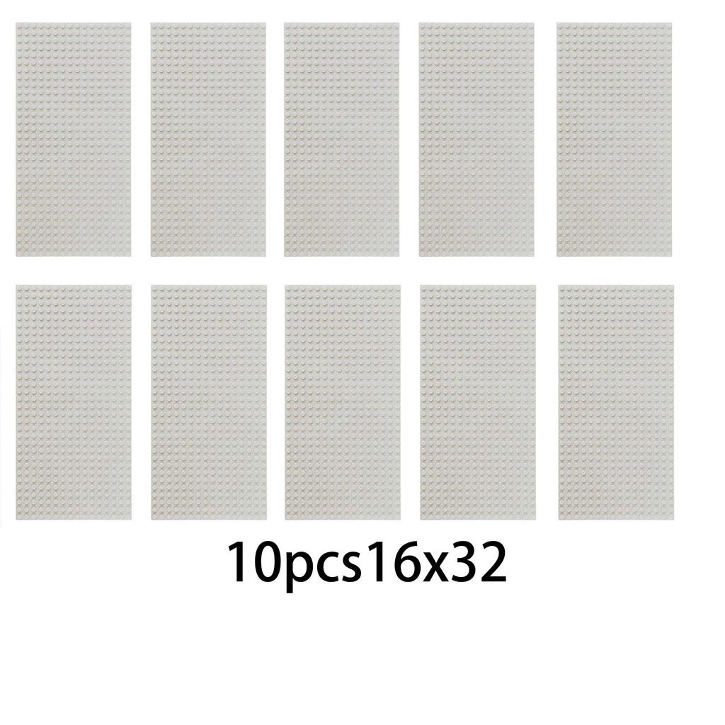 Perfect for play and displaying building block creations the 10 pieces with 16x32 holes are ideal for grass surfaces.