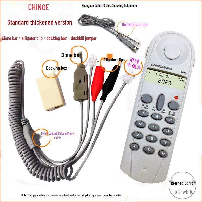 Portable Chino C019 Cable Tester with Three External Line Plugs: Telecom, Netcom, Tietong.