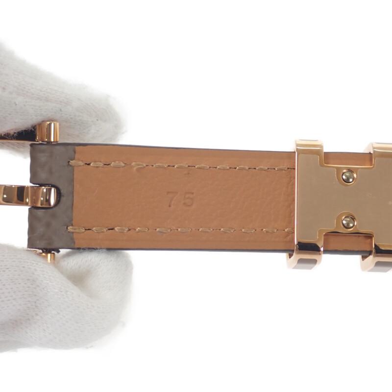 HERMES H081087 belt Etope/Brown Epsom Women