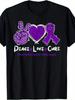 This T-Shirt Features a Design Promoting Awareness for Pancreatic Cancer with a Purple Ribbon. Made