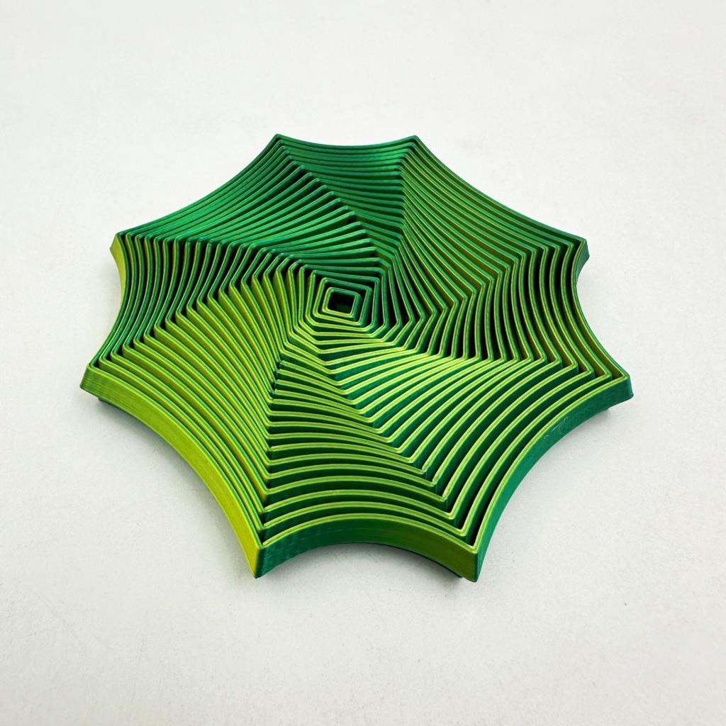 Jucărie de Fidget Imprimată 3D Iluzie Vizuală Ornamente Spiralate Rotitoare Octogonale Jucărie de Birou pentru Ameliorarea Stresului pentru Adulți Autism Jucării Senzoriale