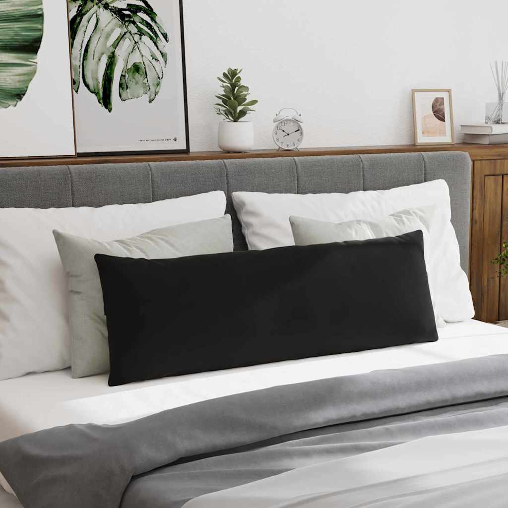 Sofa Cushions 2 Pieces Black 120 X 40 Cm Cord Fabric