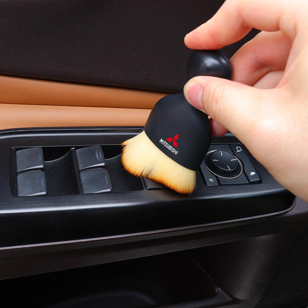 hkbn2 1Pcs Car Conditioning Air Outlet Dust Cleaning Soft Brush For Mitsubishi Ralliart Lancer EX Outlander ASX Competition Pajero V73