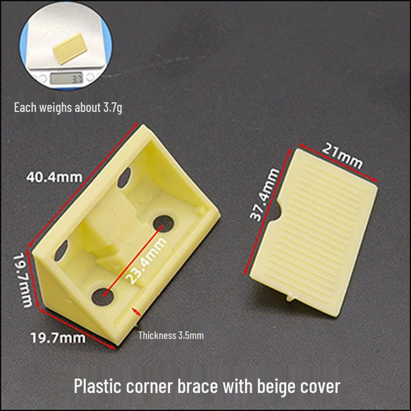 Diswei L-Shaped Plastic 90° Corner Bracket for Shelves and Cabinets