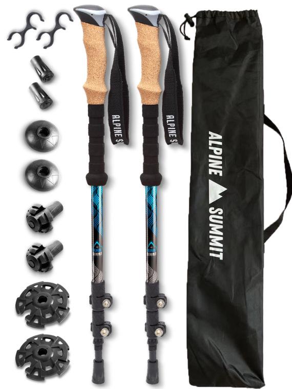 

Профессиональные треккинговые палки: Алюминиевый сплав 7075 и углеродное волокно, портативное снаряжение для альпинизма 64-135 CM