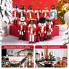 10pcs Christmas Nutcracker Pendants Wooden Painted Christmas Tree Ornaments Cute Pendants, Home Christmas Hanging Decorations