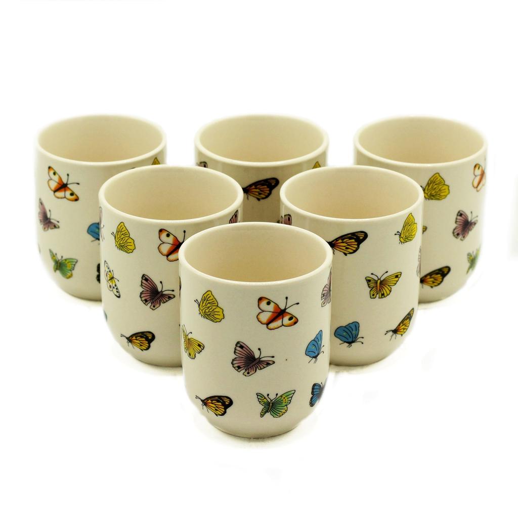 Tea Cups Butterflies Set of 6