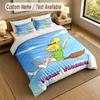 Juego de Ropa de Cama Personalizada con Nombre 3 Piezas, Bibi Blocksberg 1 Funda Nórdica 2 Fundas de Almohada Ropa de Cama Suave Para Regalo
