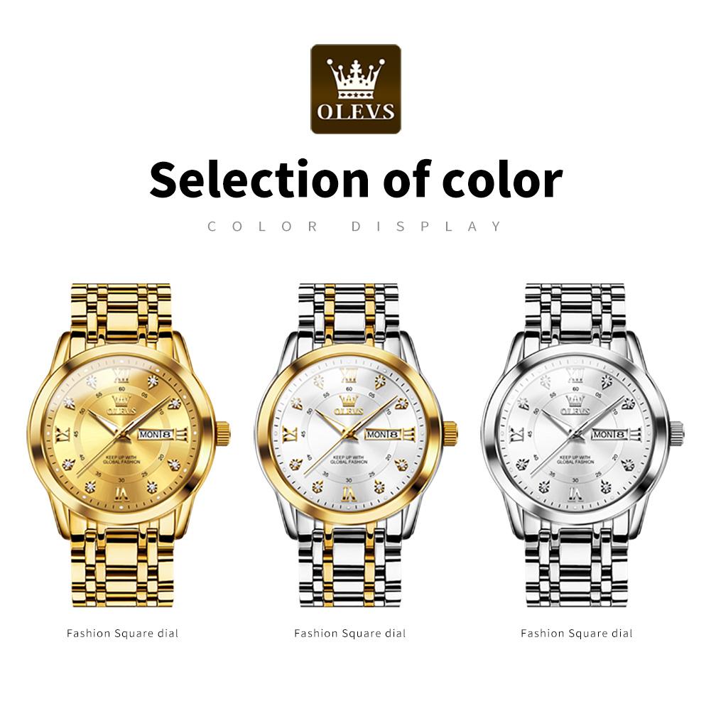OLEVS 5513 Brand Luxury Mens Watch Temperament Gold Wrist Watch Fashion Trend Waterproof Men Quartz Watches