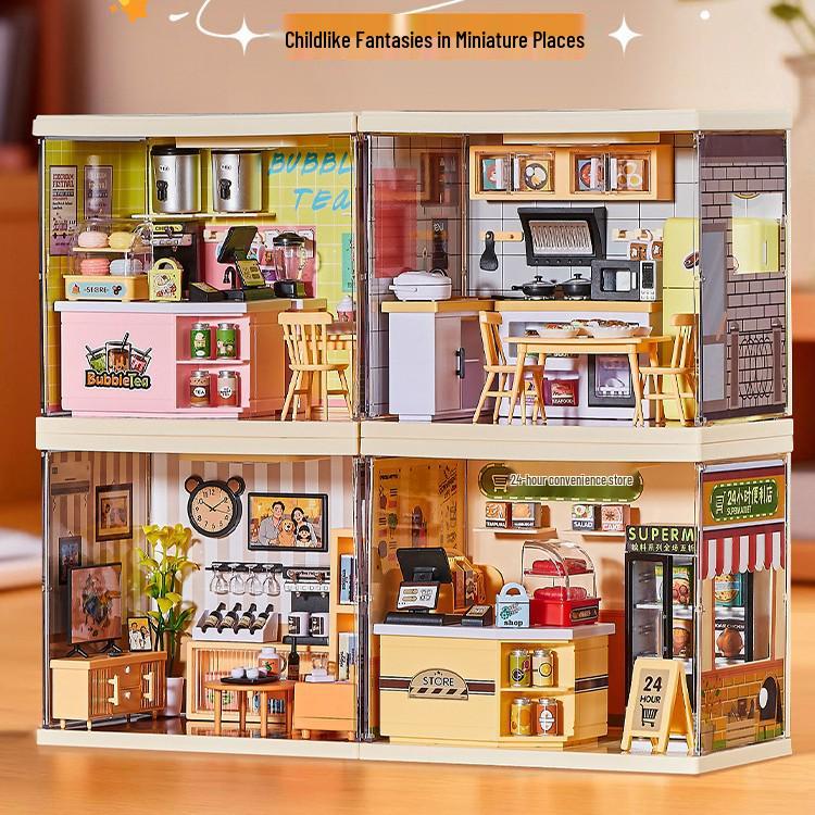 DIY 3D Miniature Scene House Building Kit: Mini Ornament & Birthday Gift for Girls