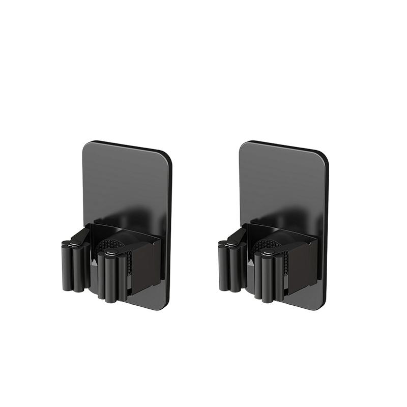 304 Stainless Steel Mop Holder Wall Mounted Adhesive Multi-Purpose Hooks Household Storage Organizer Rack Broom Hanger Stick