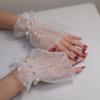 Fashion Accessories Glitters Shining Arm Sleeves Pearl Decoration White False Sleeve Cuffs Wrist Cuff Nails Photography Studio