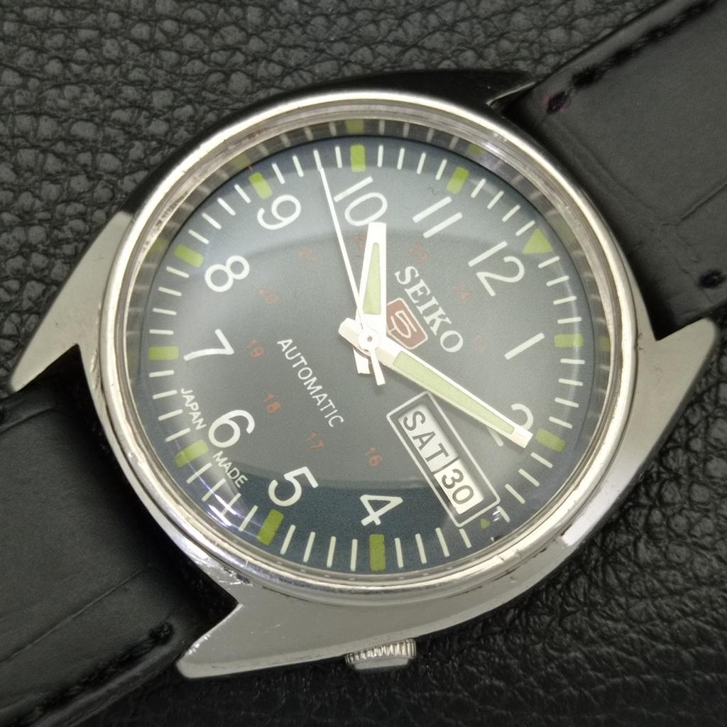 AUTOMATIC VINTAGE SEIKO 5 JAPAN 6309A MENS BLUE COLOR DIAL WATCH A701236-5 R206a-a701236