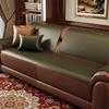 Luxury Faux Leather Sofa Cushion Pad 3-Seater Anti-Slip Slipcover Throw Pillow Cover Modern Minimalist Style