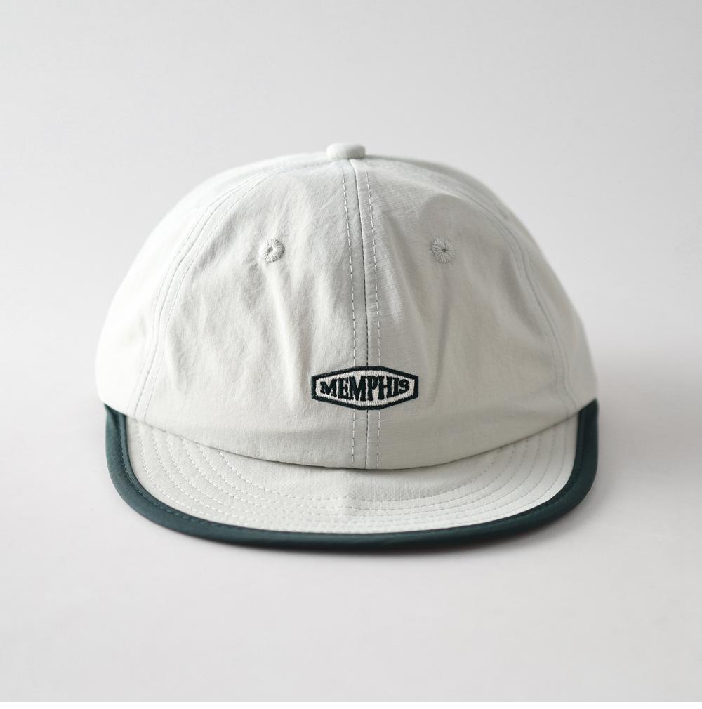 Fashion Hat Contrast color hemming Short brim color matching Embroidery letter Flat brim hat Men's and women's simple casual versatile niche baseball