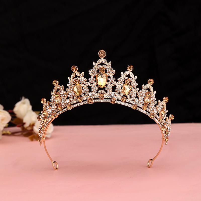 Children's Crystal Tiara Headband: Princess Crown Hair Accessory for Girls' Birthdays and Performances