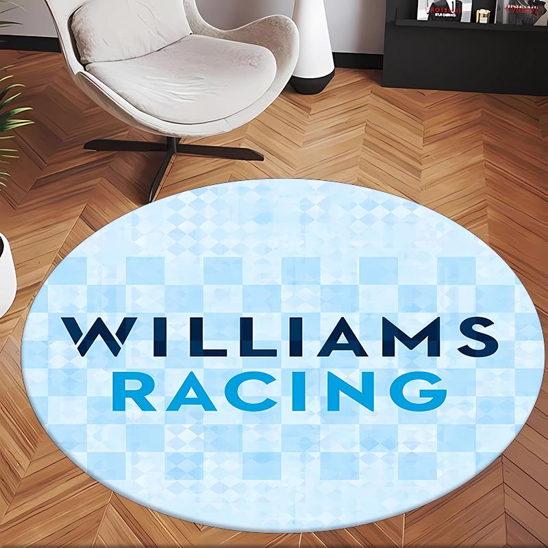 Williams Racing (1) Round Office Rug Decorative Floor Rug for Office Bedroom Living Room and Home Space