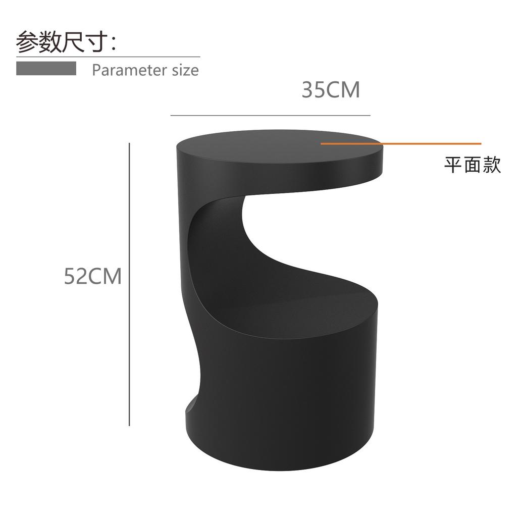 Iron Sofa Side Table for Living Room  Luxury Double-Layer Coffee Table Cylindrical Nightstand  Easy-Clean Bedside Cabinet