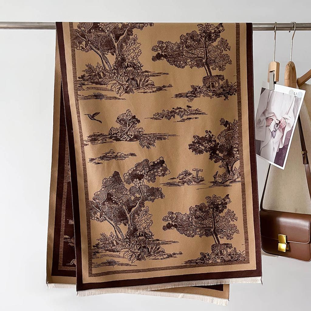 Luxury Cashmere Scarf Women Shawls Wraps Pashmian Winter Keep Warm Bufanda Female Blanket Brand Print