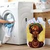 African Style Laundry Basket with Sturdy Handles - Large Capacity Round Storage Bin, Featuring Vibrant African Female Portraits and Traditional Attire