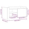 Coffee Table Sonoma Oak 100x50x50 cm Particleboard