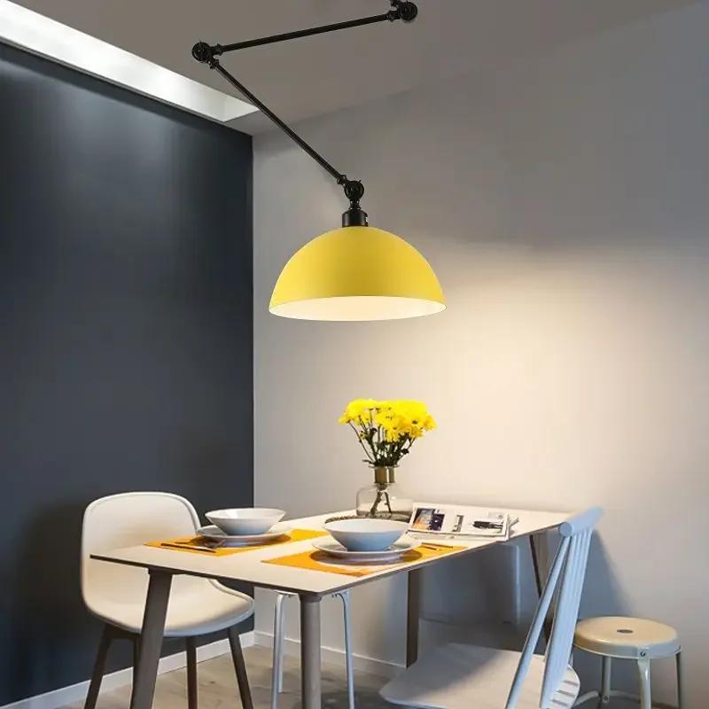 Modern Simplicity Adjustable Lamp Creative Nordic Restaurant  Bedroom Bedside Folding Telescopic Single Head Chandelier