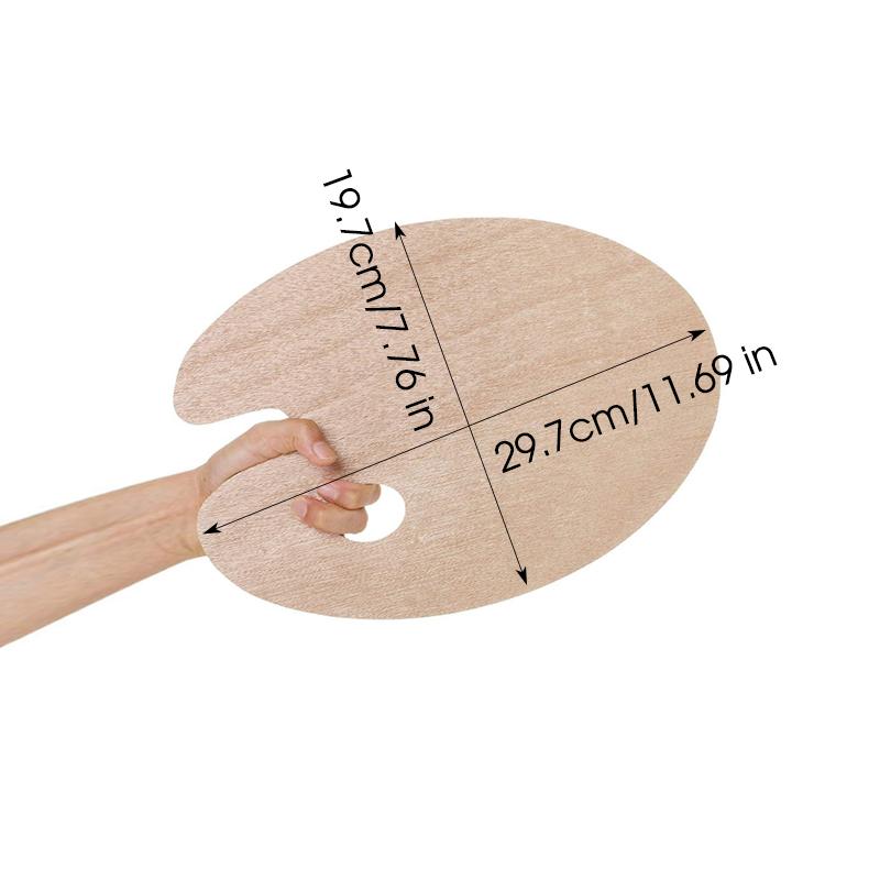 

1pcs Wooden Oval and square Palette,Acrylic Palette,Fine Arts Oil Painting Palette,Gouache Acrylic Painting Palette HH-03