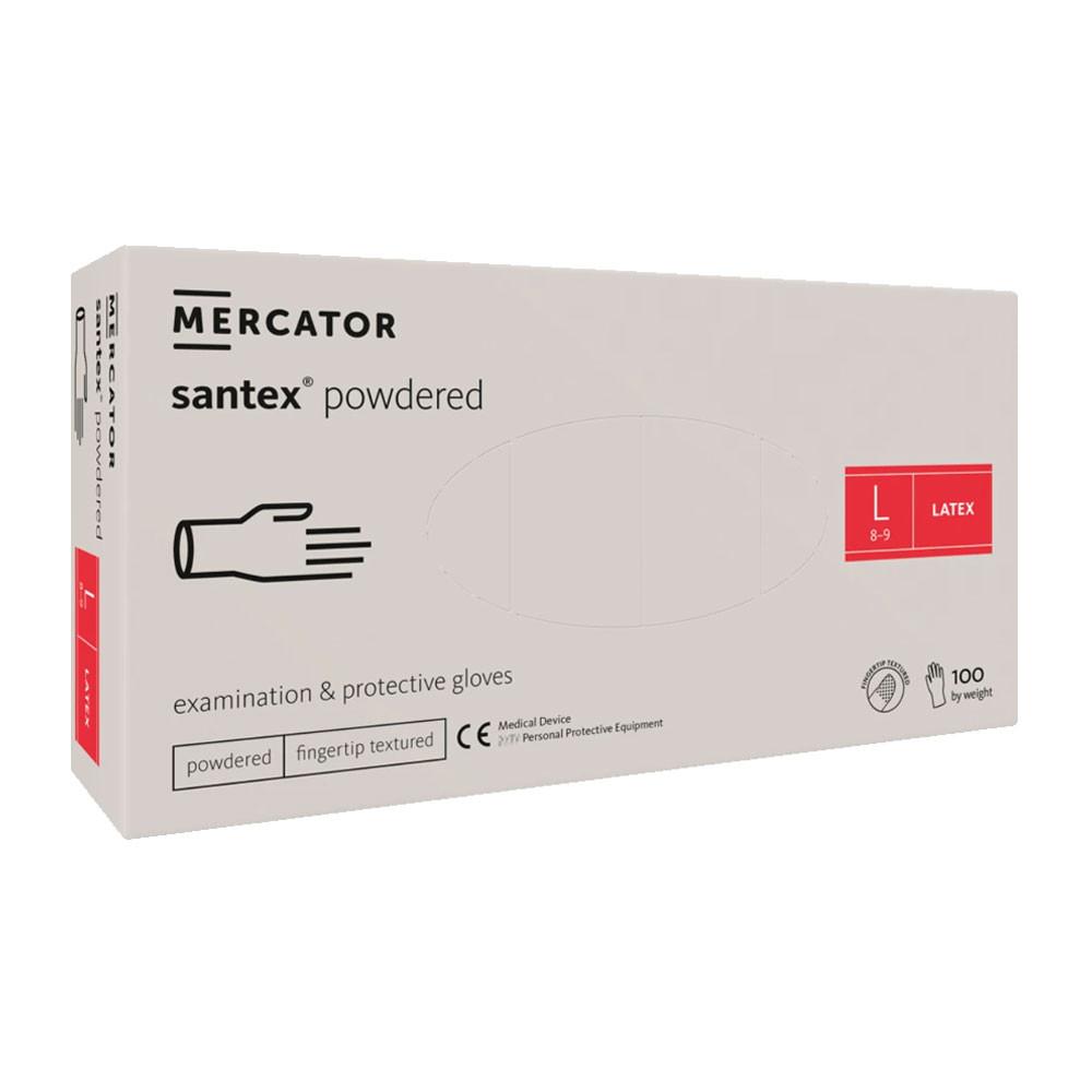 Latex Gloves Powdered Santex Powdered Finger Txt 100 Pieces