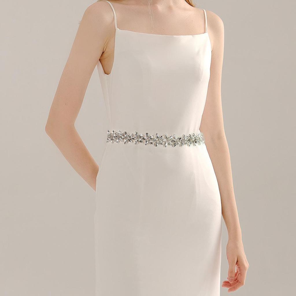 High-End Rhinestone Belt: Elegant Bridal and Evening Gown Waist Accessory