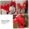 Minkissy 2-Piece Fabric Crayfish Headbands for Kids, Lobster Character Hair Accessories, Cute Headbands for Christmas, Halloween, and Cosplay