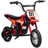 Dziecięcy motocykl elektryczny 24V, silnik 250W, prędkość 6,4-16 km/h, dla dzieci w wieku 8-12 lat, amortyzacja tylna, czerwony