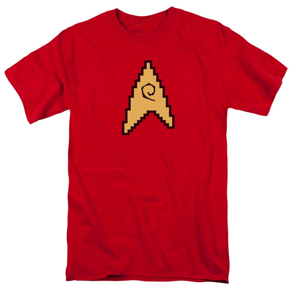 Star Trek 8 Bit Engineering T Shirt Licensed Sci-Fi TV Show Classic Tee New Red L