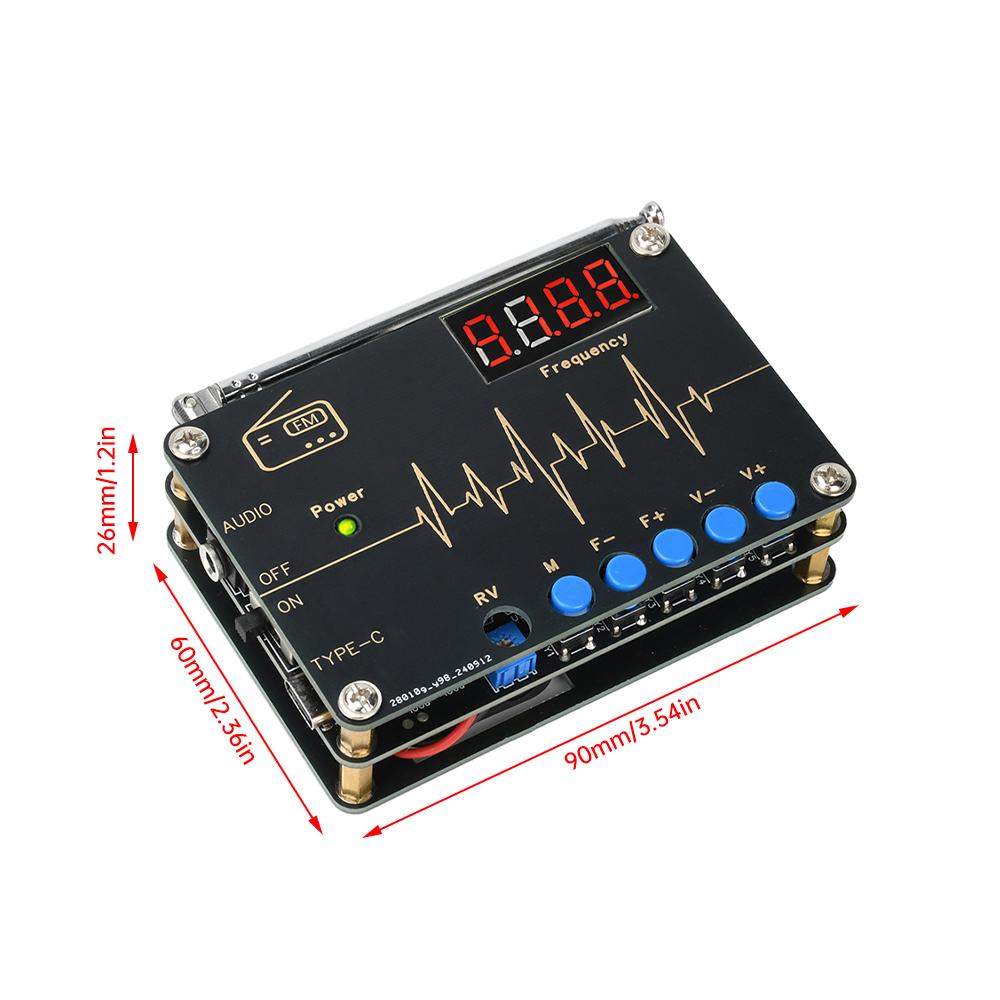 RDA5807M Radio DIY Elektronik-Bausatz UKW-Radio 87-108MHz mit Digitalröhrenanzeige Mikrocontroller Elektronische Lötprojekte