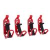 4PCS Shovel Mount for Roof Rack Zinc Alloy Metal Rubber Axe Clamp Mounting Brackets Kit for Trailers Off Road Trucks Red
