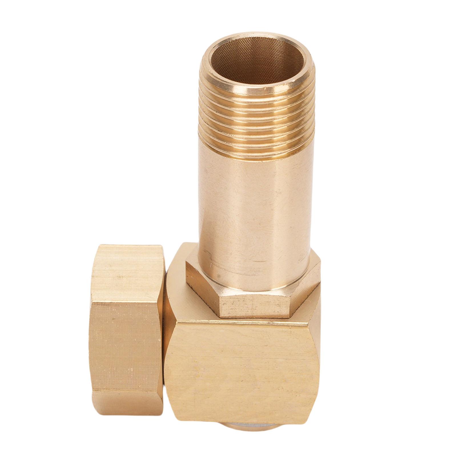 Brass Angled Tap Connector, 1 Inch GHT Zinc Alloy   Elbow Connector Garden Hose Reel for Hose Pipe
