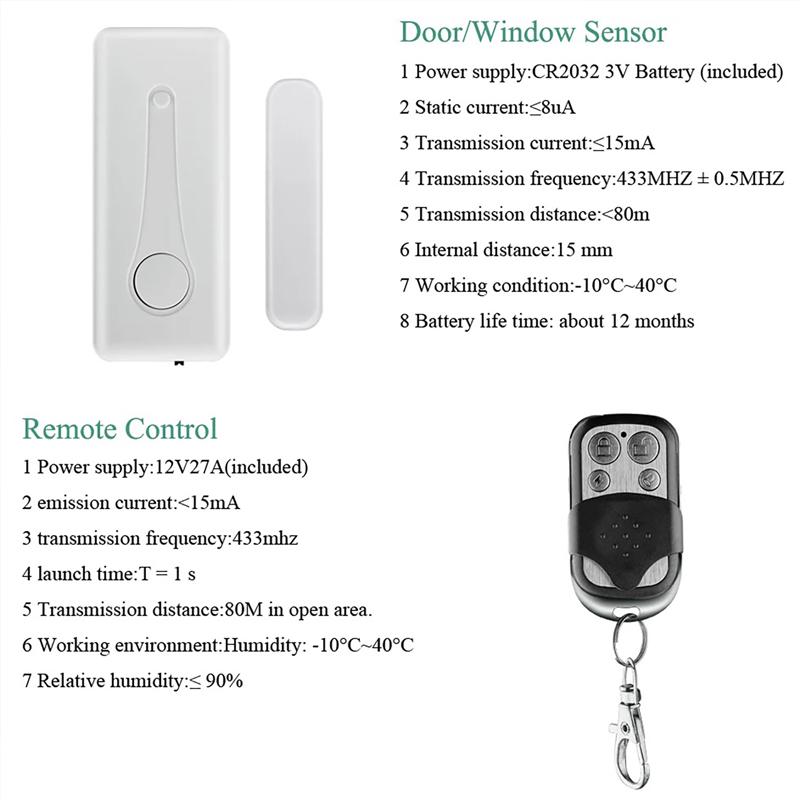 Wifi GSM Smart Home Alarm System Kits Tuya 433MHz Wireless Security Home Alarm Smart Life App Control PIR Motion Sensor