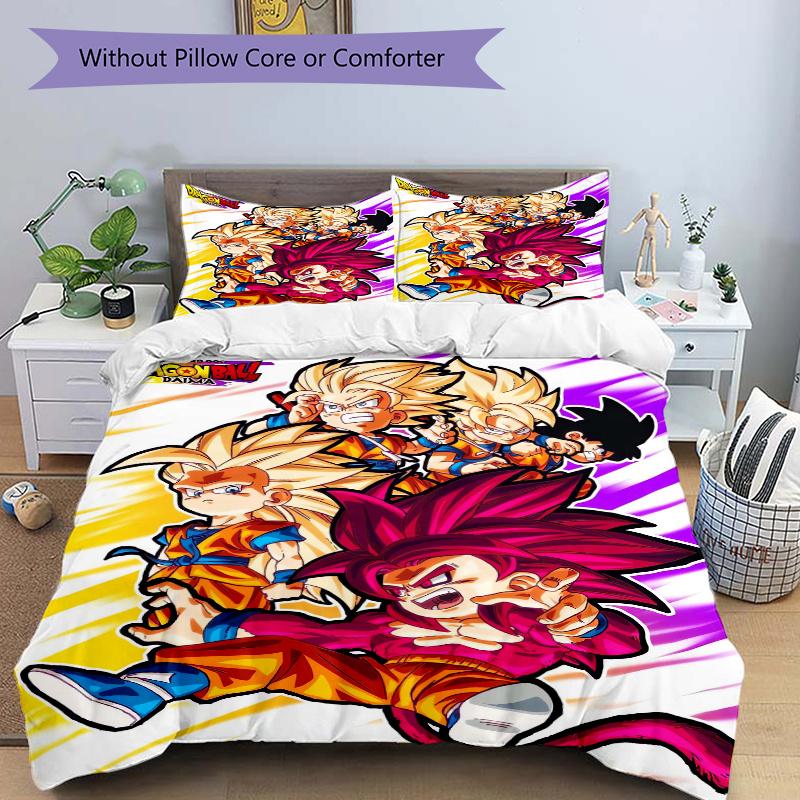 3pcs Dragon Ball Daima Printed Quilt Set Soft and Comfortable Quilt Cover for Bedroom Set .H025 135x200cm