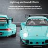 1:22 Scale RWB 993 Z4 Car Model Toy Alloy Diecast Sound Light Doors Opened Foldable Rearview Mirror Models Toys Collectible Item