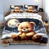 Bear, star, moon, stars. Bedding sets Duvet cover sets Duvet covers Pillowcases(1*Duvet Cover 2*Pillowcases without duvet insert)