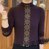 Autumn and Winter New Fashion Semi-turtleneck Solid Color Hot Diamond Bottoming Shirt Large Size Belly Cover Foreign Gas Shirt