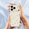 For iPhone 17 Pro Max Case Red Cherry Pattern Printing Straight Edge TPU Phone Back Cover